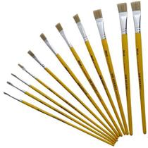 Kit Pincel Chato Atlas 915 Artesanato 11 Unidades