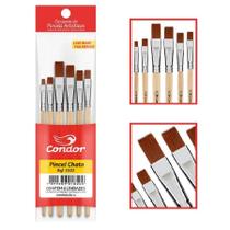 Kit Pincel Chato Condor 5502 - 06 Unidades