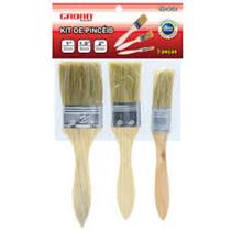 Kit pincel com 3 peças - gadan Kit pincel com 3 peças - gadan