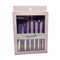 Kit Pincel de Maquiagem AnyColor 6 pcs Purple/Silver - Disney
