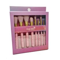 Kit Pincel de Maquiagem AnyColor 8 pcs + Estojo Pink - Disney