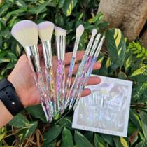Kit Pincel De Maquiagem Profissional Diamante - 7 Pinceis - ótimo presente para namorada esposa