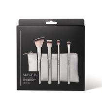 Kit Pincel de Maquiagem Silver Make B. Essentials (5 itens)