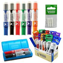 Kit Pincel De Quadro Branco, Refis, Apagador E Ponta Pilot