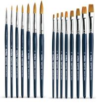 Kit Pincel Giotto Taklon Chato 8 pinceis e Redondo 7 pinceis