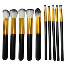 Kit Pincel Maquiagem Kabuki 10 Peças Profissional