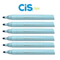 Kit Pincel Marcador Para Quadro Branco Bpx C/6 Uni Azul- Cis Kit Pincel Marcador Para Quadro Branco Bpx C/6 Uni Azul- Cis