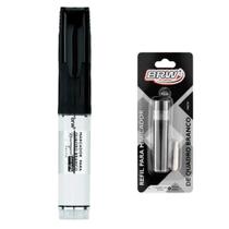 Kit Pincel Marcador Quadro Branco + Refil com Ponta Extra BRW Kit Pincel Marcador Quadro Branco + Refil com Ponta Extra BRW