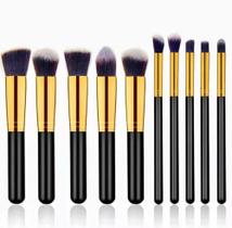 Kit Pincel Para Maquiagem Para Esfumar Contorno 10 Peças