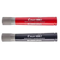 Kit Pincel para Quadro Branco Recarregável WBM7 Preto e Vermelho - Pilot