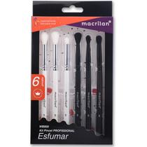 Kit Pincel Profissional WB800 Para Esfumar Olhos Macrilan Kit Pincel Profissional WB800 Para Esfumar Olhos Macrilan