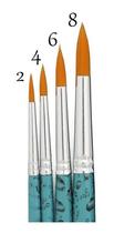 Kit Pincel Redondo Para Aquarela Keramik 311 - 04 Tamanhos