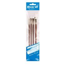 Kit pincel sintético cabo longo Sinoart (4 Peças)