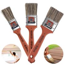 Kit Pincel Trincha Cerdas Gris Para Pintura Latéx E Acrílica Kit Pincel Trincha Cerdas Gris Para Pintura Latéx E Acrílica