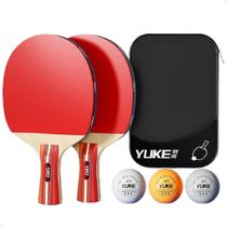 Kit Ping Pong 2 Raquete Tênis De Mesa 3 Bolinha Com Estojo - Lorben