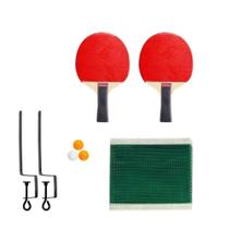 Kit Ping Pong 2 Raquetes 3 Bolas e Rede - Coisaria