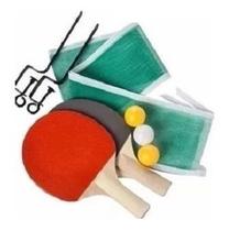 Kit Ping Pong 2 Raquetes 3 Bolas e Suporte Rede Raquete
