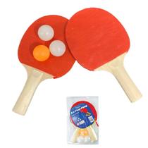 Kit Ping Pong 2 raquetes 3 bolinhas jogo de Tenis de Mesa Esporte Infantil e Profissional - Western