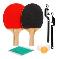 Kit Ping Pong 2 Raquetes 3 Bolinhas + Suporte + Rede