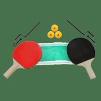 Kit Ping-Pong 2 Raquetes + Suporte + Rede + 3 Bolinhas Bel