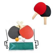 Kit Ping Pong c/ 2 Raquetes - 3 Bolinhas - Suporte e Rede Ref. BJ1201 - Top Rio