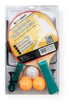 Kit Ping Pong C/3 Bolas 1 Rede Tenis de Mesa e 2 Raquetes