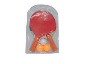 Kit Ping Pong Com 2 Raquetes Madeiras E 3 Bolinhas - Toymix