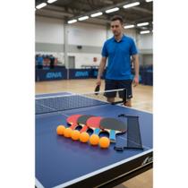 Kit Ping Pong Completo: 4 Raquetes, 6 Bolas e Rede