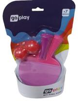 Kit Ping Pong - Go Play - Raquetes e Bolinhas - Rosa MULTIKIDS