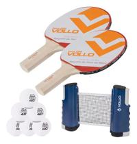 Kit Ping Pong Raquete Bolas Rede Force 1000 Vollo