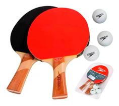 Kit Ping Pong Speedo - unissex - vermelho+preto