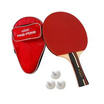 Kit Ping Pong Tênis De Mesa 1 Raquetes 3 Bolinhas 1 Estojo