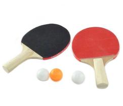 Kit Ping Pong Tênis de Mesa 2 Raquetes +3 Bolinhas