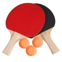 Kit Ping Pong Tenis De Mesa Jogo De 2 Raquetes E 3 Bolinhas - Redstar