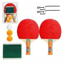 Kit Ping Pong Tênis De Mesa Raquetes Rede Bolinhas Completo - wellmix
