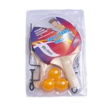 Kit Ping Pong Tenis Mesa 2 Raquetes 3 Bolas E Rede + Suporte