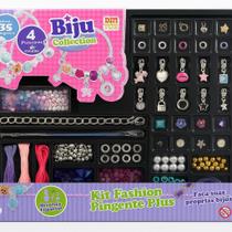Kit Pingentes Biju Fashion Plus Pulseira Menina Moda - DM Toys