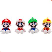 Kit pingentes mario 60mm em pvc 12 peças