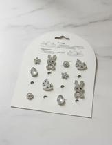 Kit Pingentes Strass Botons Babuche Charms Luxo Acessório