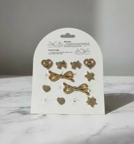 Kit Pingentes Strass Botons Babuche Charms Luxo Acessório