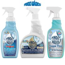 Kit Pingo Magico Original 1L + Pingo Magico Gold 1L + Pingo Magico Limpa Vidros 500ML