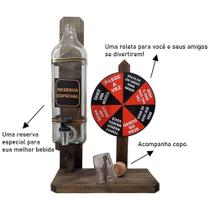 Kit Pingometro com Jogo de Roleta Drink + Barril de Cachaça Madeira Pinus Kit Pingometro com Jogo de Roleta Drink + Barril de Cachaça Madeira Pinus
