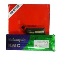 Kit Pinhão e Coroa com Corrente e Graxa Para Honda Bros 125 Kit Pinhão e Coroa com Corrente e Graxa Para Honda Bros 125