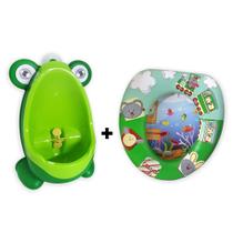 Kit Pinico Mictório Infantil Sapinho Gold + Assento redutor infantil Chega de Fraldas - Micbaby