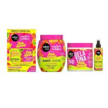 Kit Pink Lemonade Salon Line -Sh e Cond, Creme, Gelatina e Óleo/Sérum