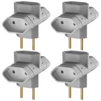 Kit Pino Tipo ''T'' 3 Saídas 10A - 250V Com 4 Unidades (1213) - Ilumi