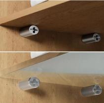 Kit Pinos de Suporte Prateleira de Parafuso com Manga Antiderrapante Kit 15 + 15 pçs