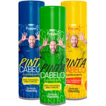 Kit Pinta Cabelo Neymar Jr Verde Amarelo e Azul 150ml Popper Kit Pinta Cabelo Neymar Jr Verde Amarelo e Azul 150ml Popper