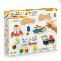 Kit Pintar Colorir Infantil Meios De Transporte 338 - Junges