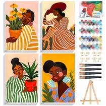 Kit Pintar por Números Okarina 4 Peças com Moldura 20x30 cm